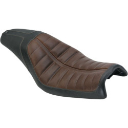 PartzBiz HD MD76901 - Mustang Roland Sands Enzo 2-Up Black Distressed Seat Brown Raised Harley FXD | 76901 PartzBiz HD MD76901 - Mustang Roland Sands Enzo 2-Up Black Distressed Seat Brown Raised Harley FXD | 76901