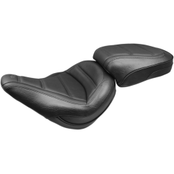 PartzBiz HD MD75062 - Mustang Solo Rear Narrow Black Harley Seat Quad Stitch 18-23 FLSL | 75062