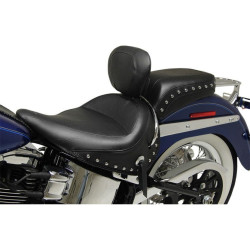 PartzBiz HD MD76235 - Mustang Studded Rear Seat Harley 05-17 Softail FLSTN | 76235