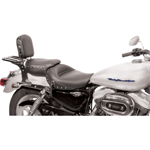 PartzBiz HD: 4408411-Mustang Studded Wide Style Seat 4 Harley 04-20 XL W/ 4.5 Gal Tank | 76142
