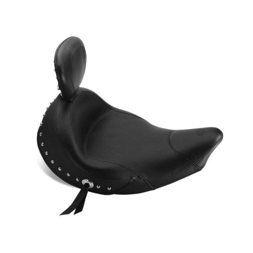 PartzBiz HD: 4408412-Mustang 79762 Studded Wide Touring Solo Seat w/Backrest 14-18 Indian Chief 0810-1632 08101632 486054 PartzBiz HD: 4408412-Mustang 79762 Studded Wide Touring Solo Seat w/Backrest 14-18 Indian Chief 0810-1632 08101632 486054