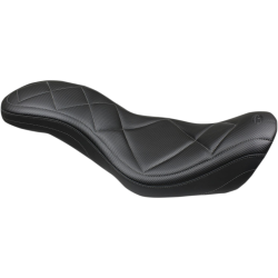 PartzBiz HD MD75229 - Mustang Super Tripper Carbon Style Seat 4 Harley 06-17 Dyna (Except 14-17 FXDF) | 75229