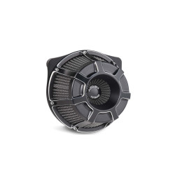 PartzBiz HD AN18-933 - Arlen Ness Inverted Bevelled Black Cut Stage 1 Air Cleaner Harley FLH FLH 08-15 | 18-933 PartzBiz HD AN18-933 - Arlen Ness Inverted Bevelled Black Cut Stage 1 Air Cleaner Harley FLH FLH 08-15 | 18-933
