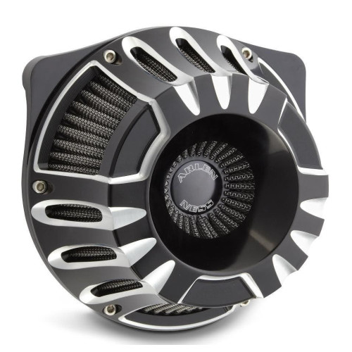 PartzBiz HD: 4408201-Arlen Ness Inverted Deep Cut Black Cut Stage 1 Air Cleaner Harley Twin Cam 99-15 | 18-929 PartzBiz HD: 4408201-Arlen Ness Inverted Deep Cut Black Cut Stage 1 Air Cleaner Harley Twin Cam 99-15 | 18-929