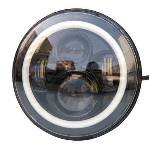 PartzBiz HD: 4408173-New 7" LED Projector Daymaker Style Black Halo Headlight Harley Touring Models PartzBiz HD: 4408173-New 7" LED Projector Daymaker Style Black Halo Headlight Harley Touring Models
