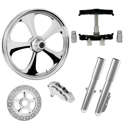 PartzBiz HD: 4408112-Nitro Chrome 23" Wheel Tire Single Side w/ Raked Triple Trees Lowers & Sliders | NITRO-SNGL-CHR-KIT-23PCKG PartzBiz HD: 4408112-Nitro Chrome 23" Wheel Tire Single Side w/ Raked Triple Trees Lowers & Sliders | NITRO-SNGL-CHR-KIT-23PCKG
