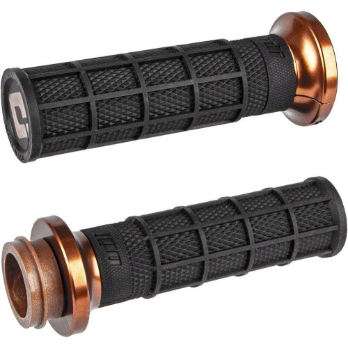 PartzBiz HD: 4408099-ODI Harley Hart-Luck Signature ปลอกแฮนด์วาฟเฟิลสีบรอนซ์ Harley Throttle By Wire 84-Up TBW