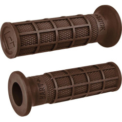 PartzBiz HD DS06302734 - ODI Hart-Luck Signature Full-Waffle Slip-On Grips 1" Brown Harley & Custom