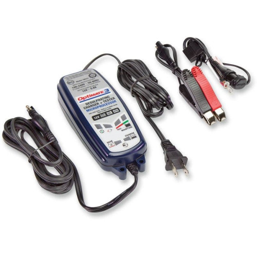 PartzBiz HD: 4408046-Tecmate Optimate 3 Global Battery Charger Desulfating Maintainer Tender 12 Volt PartzBiz HD: 4408046-Tecmate Optimate 3 Global Battery Charger Desulfating Maintainer Tender 12 Volt