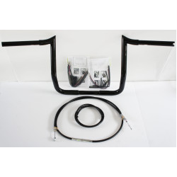 PartzBiz HD MBB-125-B-14 Kit-ABS-08-13 - Paul Yaffe Bagger 14" Black Monkey Bar Handlebar Package Kit Harley FLH ABS PartzBiz HD MBB-125-B-14 Kit-ABS-08-13 - Paul Yaffe Bagger 14" Black Monkey Bar Handlebar Package Kit Harley FLH ABS
