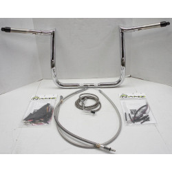 PartzBiz HD MBB-125C-14 Kit-ABS-08-13 - Paul Yaffe Bagger 14" Chrome Monkey Bar Handlebar Package Kit Harley FLH ABS | MBB125C-14-Kit PartzBiz HD MBB-125C-14 Kit-ABS-08-13 - Paul Yaffe Bagger 14" Chrome Monkey Bar Handlebar Package Kit Harley FLH ABS | MBB125C-14-Kit