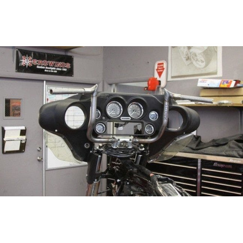 PartzBiz HD: 4407945-Paul Yaffe Bagger Nation 10" Chrome Monkey Bar Handlebar Kit Harley FLH Non ABS | MBB1.25C-10-Kit-08-13-NON