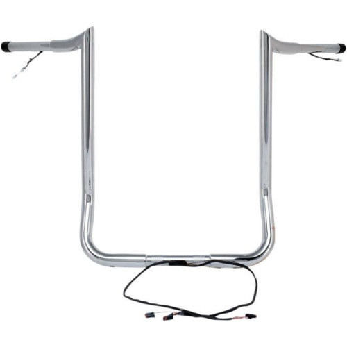 PartzBiz HD: 4407920-Paul Yaffe Bagger Nation Chrome Wired 14" Monkey Handlebars Harley Batwing 14-Up PartzBiz HD: 4407920-Paul Yaffe Bagger Nation Chrome Wired 14" Monkey Handlebars Harley Batwing 14-Up