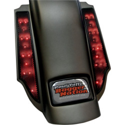 PartzBiz HD DS20401245 - Paul Yaffe Bagger Nation SBR Super Bright LED Red Run & Rear Turn Signals | SBR