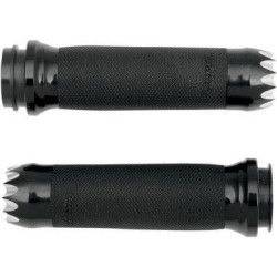 PartzBiz HD WP827-05144 - Paul Yaffe Black Yafterburner Hand Grips for Harley Throttle by Wire | GYB-FBW-B