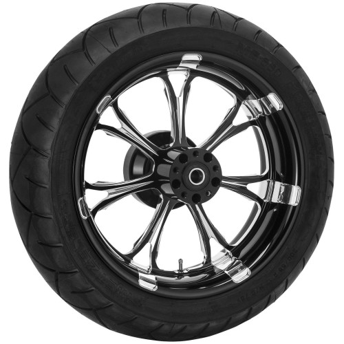 PartzBiz HD: 4407810-Performance Machine 17" Rear Black Paramount Wheel Tire Package Harley 09-15 | Performance Machine