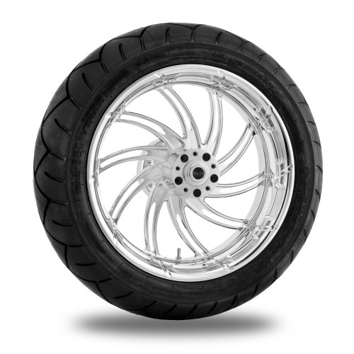 PartzBiz HD: 4407782-Performance Machine 17"  Rear Chrome Supra Wheel Tire Package Harley 09-15 ABS | Performance Machine
