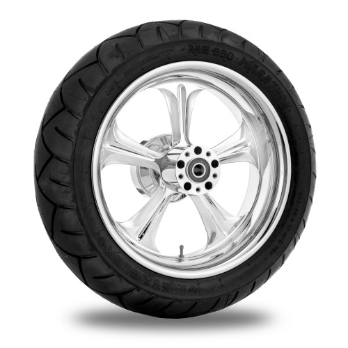 PartzBiz HD: 4407784-Performance Machine 17"  Rear Chrome Wrath Wheel Tire Package Harley 09-15 ABS | Performance Machine
