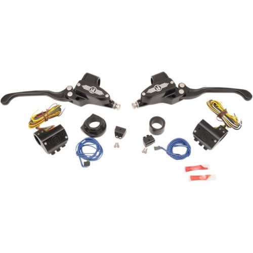 PartzBiz HD: 4407692-Performance Machine Black Contrast 9/16 Handlebar Control Kit Hydraulic 3 Button | 0062-4020-BM