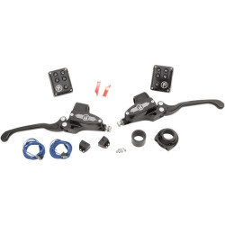 PartzBiz HD PM0062-4022-BM - Performance Machine ชุดควบคุมแฮนด์รถ Black Contrast 9/16 Hydraulic Can Bus | 0062-4022-BM PartzBiz HD PM0062-4022-BM - Performance Machine ชุดควบคุมแฮนด์รถ Black Contrast 9/16 Hydraulic Can Bus | 0062-4022-BM