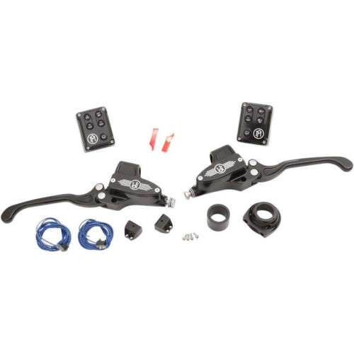 PartzBiz HD: 4407693-Performance Machine ชุดควบคุมแฮนด์รถ Black Contrast 9/16 Hydraulic Can Bus | 0062-4022-BM PartzBiz HD: 4407693-Performance Machine ชุดควบคุมแฮนด์รถ Black Contrast 9/16 Hydraulic Can Bus | 0062-4022-BM