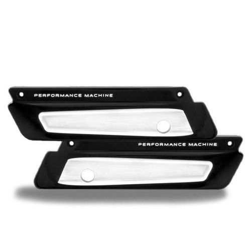 PartzBiz HD: 4407707-Performance Machine Black Contrast Cut Scallop Line Saddlebag Latch Covers Harley FLH/FLT | 0200-2004-BM PartzBiz HD: 4407707-Performance Machine Black Contrast Cut Scallop Line Saddlebag Latch Covers Harley FLH/FLT | 0200-2004-BM
