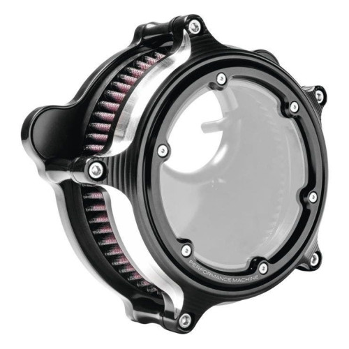 PartzBiz HD: 4407673-Performance Machine Black Cut Vision Series เครื่องฟอกอากาศ Harley Dyna Softail 93-17 PartzBiz HD: 4407673-Performance Machine Black Cut Vision Series เครื่องฟอกอากาศ Harley Dyna Softail 93-17