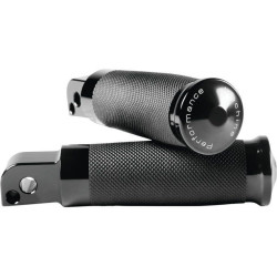 PartzBiz HD PM0035-1237M-B - Performance Machine Black Contour Rear Footpegs Harley M8 Softail 18-20