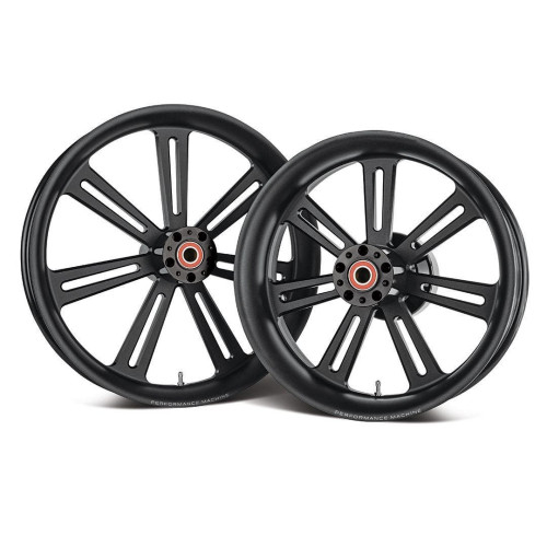 PartzBiz HD: 4407634-Performance Machine Black Sierra 21 Front & 18 Rear Wheels ABS Dual Disc 08-Up PartzBiz HD: 4407634-Performance Machine Black Sierra 21 Front & 18 Rear Wheels ABS Dual Disc 08-Up