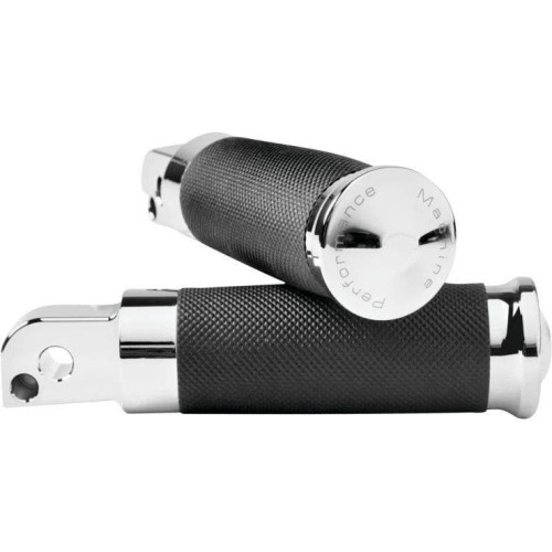 PartzBiz HD: 4407623-Performance Machine Chrome Contour Rear Footpegs Harley M8 Softail 18-20
