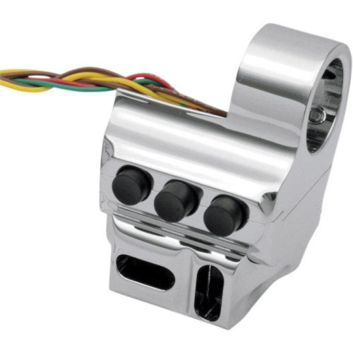 PartzBiz HD: 4407571-Performance Machine Chrome Right Side Five Button Brake Switch Housing Harley 96-13