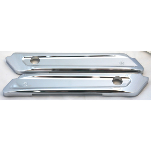PartzBiz HD: 4407575-Performance Machine PM Chrome Scallop Saddlebag Latch Hinge Covers Harley 14-17 | 0200-2008-CH