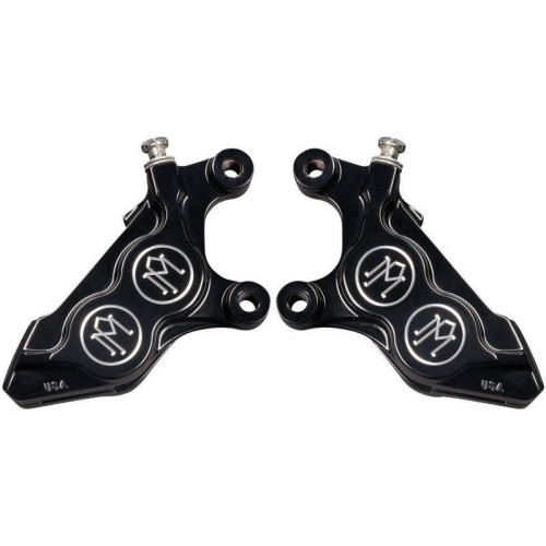PartzBiz HD: 4407562-Performance Machine Contrast 4 Piston Front Right Caliper Harley M8 FL FX 17-Up ABS electra road street glide king cnc fat boy bob low rider heritage 0052-2424-BM