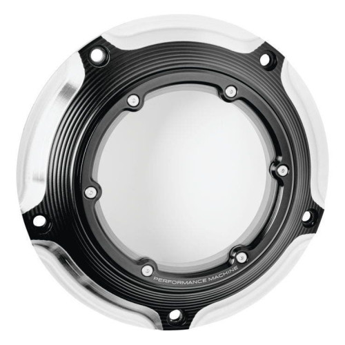 PartzBiz HD: 4407539-Performance Machine Contrast Cut Vision Clear Derby Cover Harley Touring 16-20