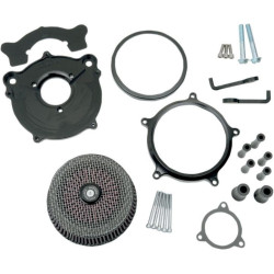 PartzBiz HD PM0206-2150-B - Performance Machine Super Gas Air Cleaner Black Harley Throttle By Wire 08-17