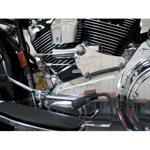 PartzBiz HD: 4407163-Pingel 77901H Chrome Electric Easy Shift ชุดเปลี่ยนเกียร์ความเร็ว Harley Touring 07-16