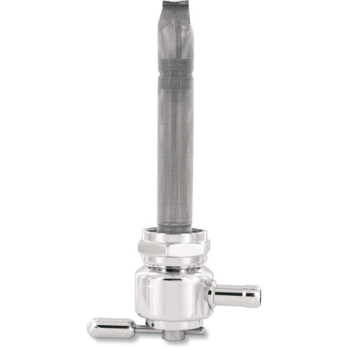 PartzBiz HD: 4407136-Pingel Smooth Chrome Petcock ด้านหลัง 90 องศาสำหรับ Harley | 4311-CR