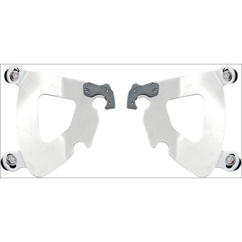 PartzBiz HD: 4407087-Memphis Shades Polished Plate Only Mounts Gauntlet Fairing Harley Dyna 06-15 | MEK1884
