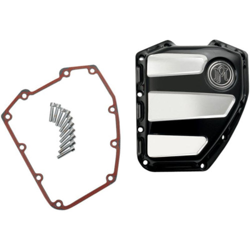 PartzBiz HD: 4407041-Performance Machine Black Platinum Cut Scallop Timing Cover Harley Twin Cam 01up | 0177-2020-BMP