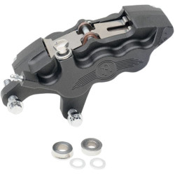 PartzBiz HD PM0051-2917-SMB - PM Black Ops 6 ลูกสูบ 13” คาลิปเปอร์ด้านซ้าย 4 Harley Softail Dyna Touring FLH - 0051-2917-SMB