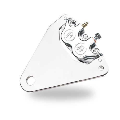PartzBiz HD: 4407059-PM Chrome 4 Piston Rear Brake Caliper & Bracket for Harley Softail 84-87 - 1266-0052-CH PartzBiz HD: 4407059-PM Chrome 4 Piston Rear Brake Caliper & Bracket for Harley Softail 84-87 - 1266-0052-CH