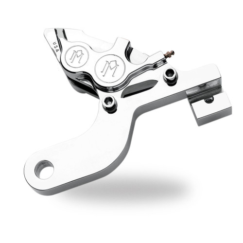 PartzBiz HD: 4407021-PM Chrome 4 Piston Rear Brake Caliper for Harley Touring FLH/T 08-14 W/ PM Disc - 1257-0081-A-CH PartzBiz HD: 4407021-PM Chrome 4 Piston Rear Brake Caliper for Harley Touring FLH/T 08-14 W/ PM Disc - 1257-0081-A-CH