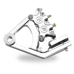 PartzBiz HD PM1274-0072-CH - PM Chrome 6 ลูกสูบเครื่องวัดเส้นผ่าศูนย์กลางเบรคหลังสำหรับ Harley Softail 87-99 - 1274-0072-CH