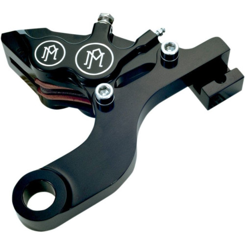 PartzBiz HD: 4407002-PM Contrast Cut 4 ลูกสูบคาลิปเปอร์เบรคหลังสำหรับ Harley Touring 08-14 W OEM Disc - 1257-0080-BM