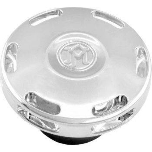 PartzBiz HD: 4407006-PM ฝาปิดน้ำมันเชื้อเพลิงแบบกำหนดเอง Apex Chrome สำหรับ Harley L96-23 Big Twin; L96-22 เอ็กแอล | 0210-2071APX-CH