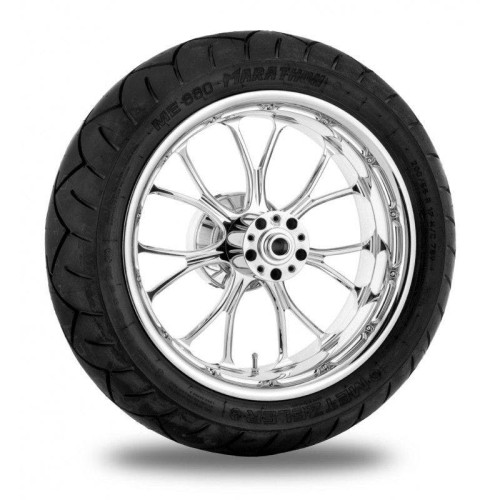 PartzBiz HD: 4406981-PM Paramount Chrome Wheels Package Set With Tires Harley 09-18