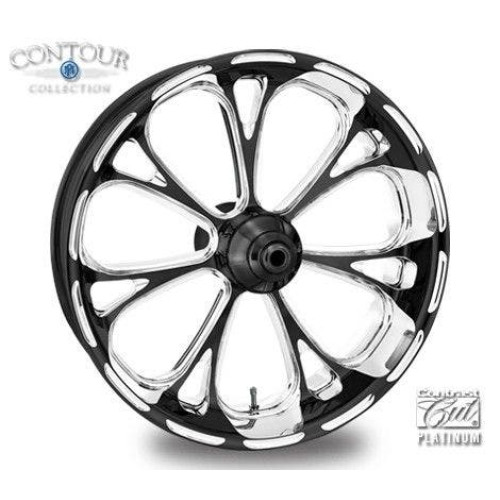PartzBiz HD: 4406933-Performance Machine PM Contour Virtue Contrast Platinum Motorcycle Wheel Tire Packages