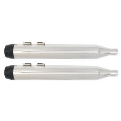 PartzBiz HD MU97105 - Power House Chrome 4.5 Slip-On Black Tapered Tips Harley M8 Touring 17-Up PartzBiz HD MU97105 - Power House Chrome 4.5 Slip-On Black Tapered Tips Harley M8 Touring 17-Up