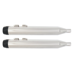 PartzBiz HD MU97150 - Power House Chrome 4.5 Slip-On Mufflers Black Step Down Tip Harley M8 17-Up PartzBiz HD MU97150 - Power House Chrome 4.5 Slip-On Mufflers Black Step Down Tip Harley M8 17-Up