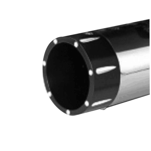 PartzBiz HD: 4406861-Power House Chrome 4" Slip-On Mufflers w/ Black Tear Drop Cut Tips Harley 85-16 PartzBiz HD: 4406861-Power House Chrome 4" Slip-On Mufflers w/ Black Tear Drop Cut Tips Harley 85-16